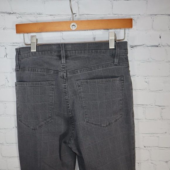 Frame Ali High Rise Cigarette Washed Gray Plaid Skinny Fit Jeans Women's Size 27 - Picture 2 of 5